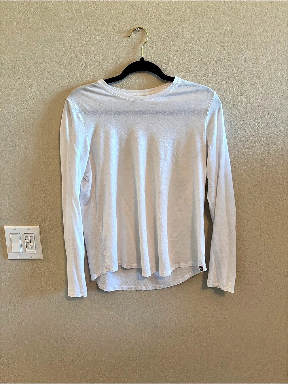 FIGS Supersoft Long-Sleeve Underscrub White Small